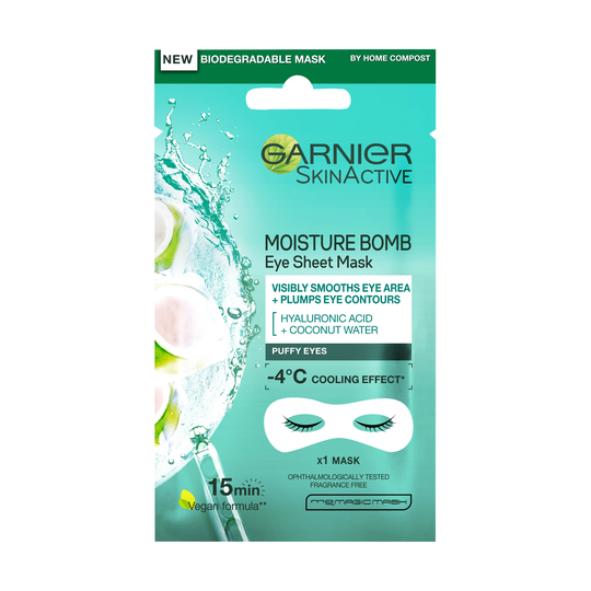 Skin Active Eye Tissue Mask Coconut, Garnier Ansiktsmaske
