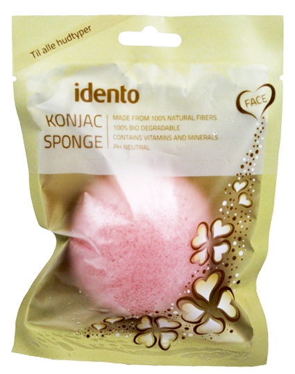 Idento Konjac Svamp - Halfball - Lycopene (Pink)