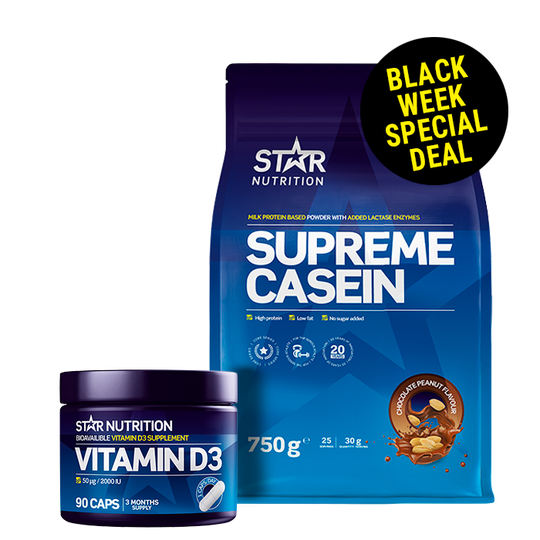 Supreme Casein, 750g + Vitamin D3, 90 caps