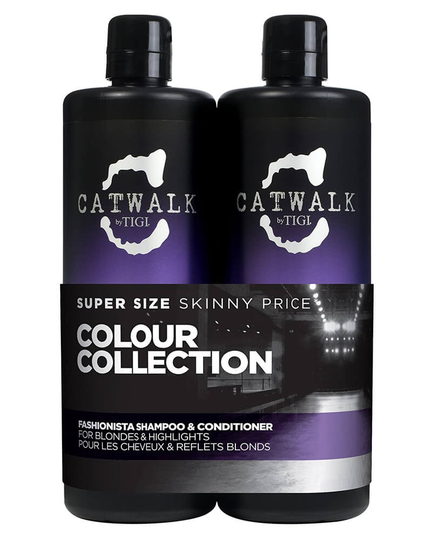 TIGI Fashionista Violet Shampoo + Conditioner (U. Pumpe) 750 ml