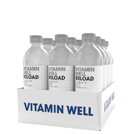 12 x Vitamin Well, 500ml, Reload NO, kort datum