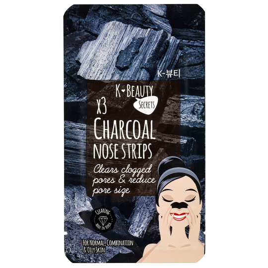 K-Beauty Secrets Charcoal Nose Strips X 3 15 g