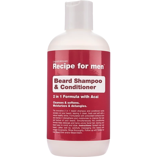 Recipe for Men Beard Shampoo & Conditioner, 250 ml Recipe for men Skjegg & Bart