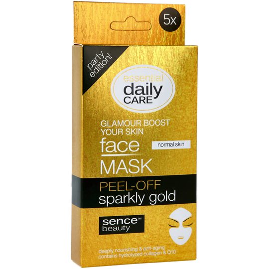 Sencebeauty Face Mask Peel-Off 5x8gr Sparkly Gold 40 ml