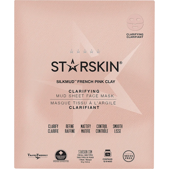 Silkmud Pink Clay, 16 g Starskin Ansiktsmaske