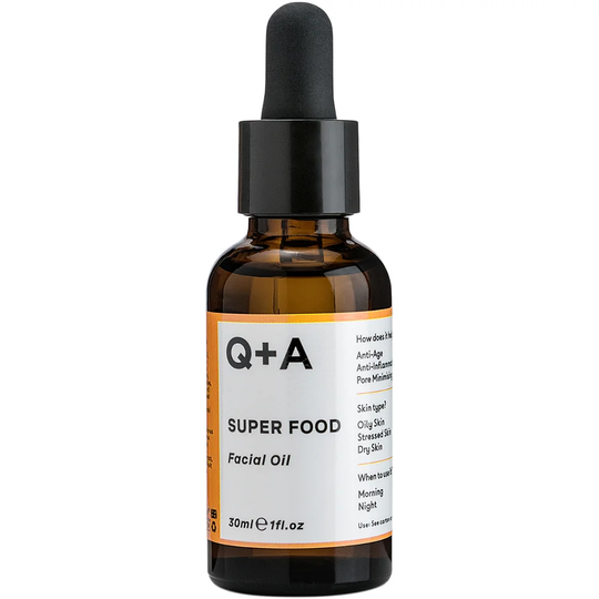 Super Food Facial Oil, 30 ml Q+A Serum & Olje