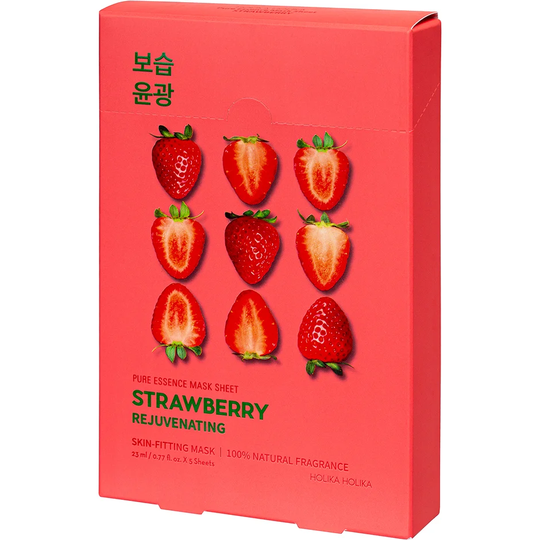Pure Essence Mask Sheet Pack Strawberry, Holika Holika Ansiktsmaske