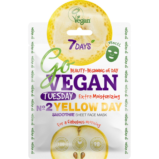 7DAYS Beauty GO VEGAN Facemask YELLOW DAY Tuesday 25 g