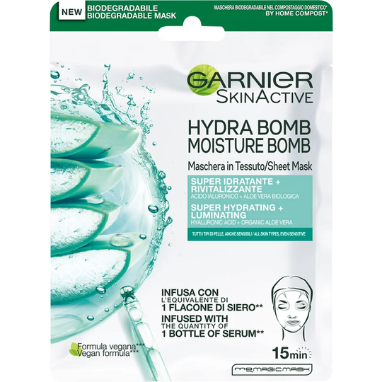 Moisture Bomb Aloe Sheet Mask, 28 g Garnier Ansiktsmaske