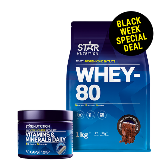 Whey-80, 1 kg + Vitamins & Minerals Daily, 60 caps