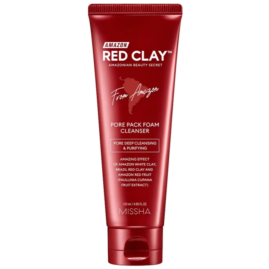 Amazon Red Clay™ Pore Pack Foam Cleanser, 120 ml MISSHA Ansiktsrengjøring