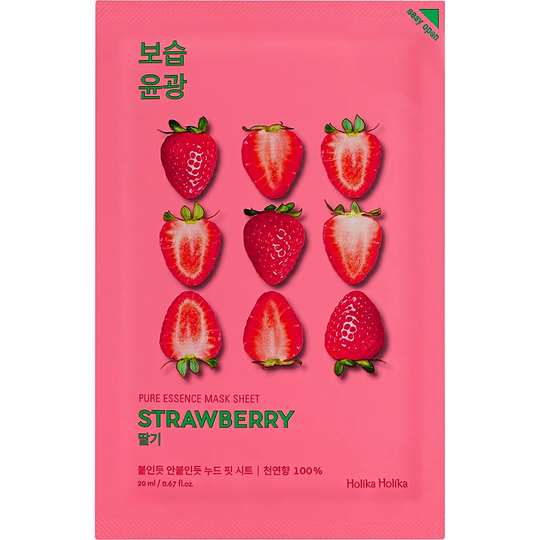 Holika Holika Pure Essence Mask Sheet - Strawberry, Holika Holika Ansiktsmaske