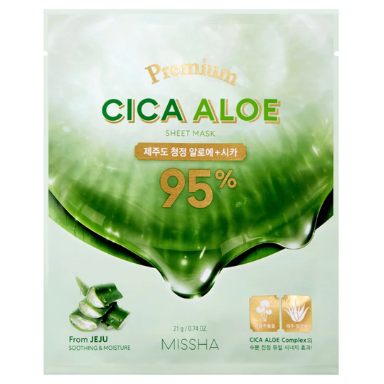 Premium Cica Aloe Sheet Mask, MISSHA Ansiktsmaske