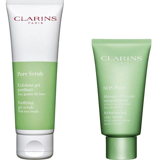 SOS Pure Scrub & Mask, Clarins Sett / Esker