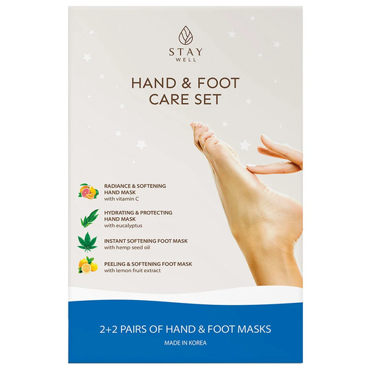 Hand & Foot masks (4 masks), Stay Well Fotpleie