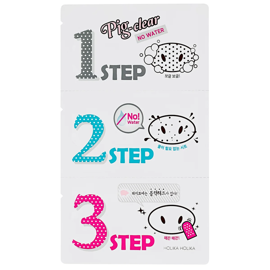 Pig Clear Blackhead 3-Step Kit (No Water), Holika Holika Ansiktsmaske