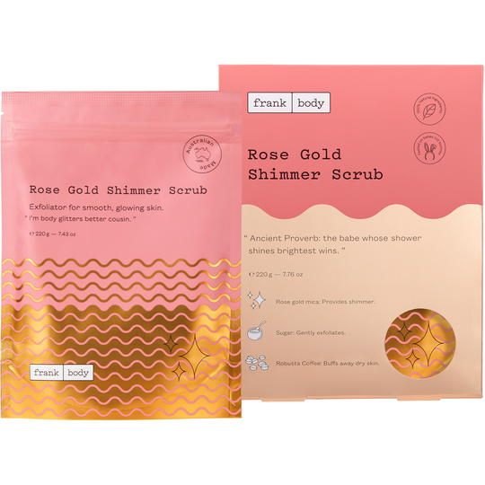 Frank Body Rose Gold Shimmer Scrub 220 g