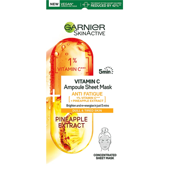 Vitamin C Ampoule Sheet Mask, 15 g Garnier Ansiktsmaske