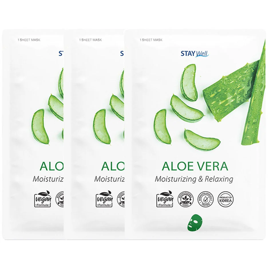 Vegan Sheet Mask Aloe, Stay Well Sheet Masks