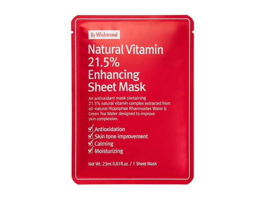By Wishtrend Natural Vitamin 21,5 % Enhancing Sheet Mask, 21 g By Wishtrend Ansiktsmaske